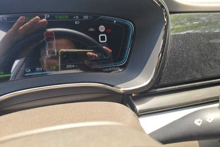 Used BYD Han 2020 EV Long-Range Luxury Model Odometer Close Up