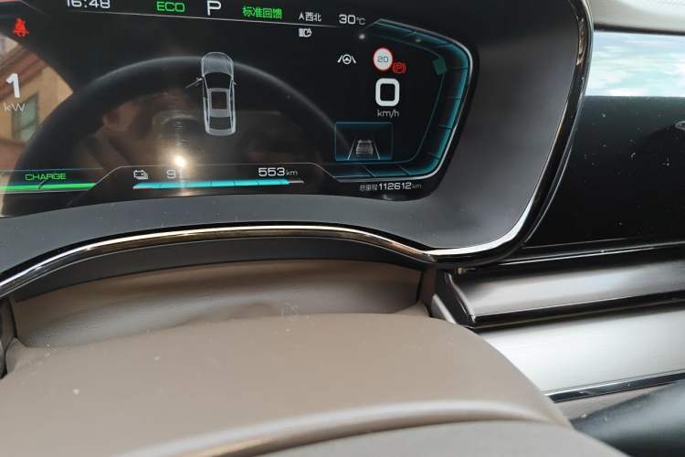 Used BYD Han 2020 EV Long-Range Luxury Model Odometer Close Up