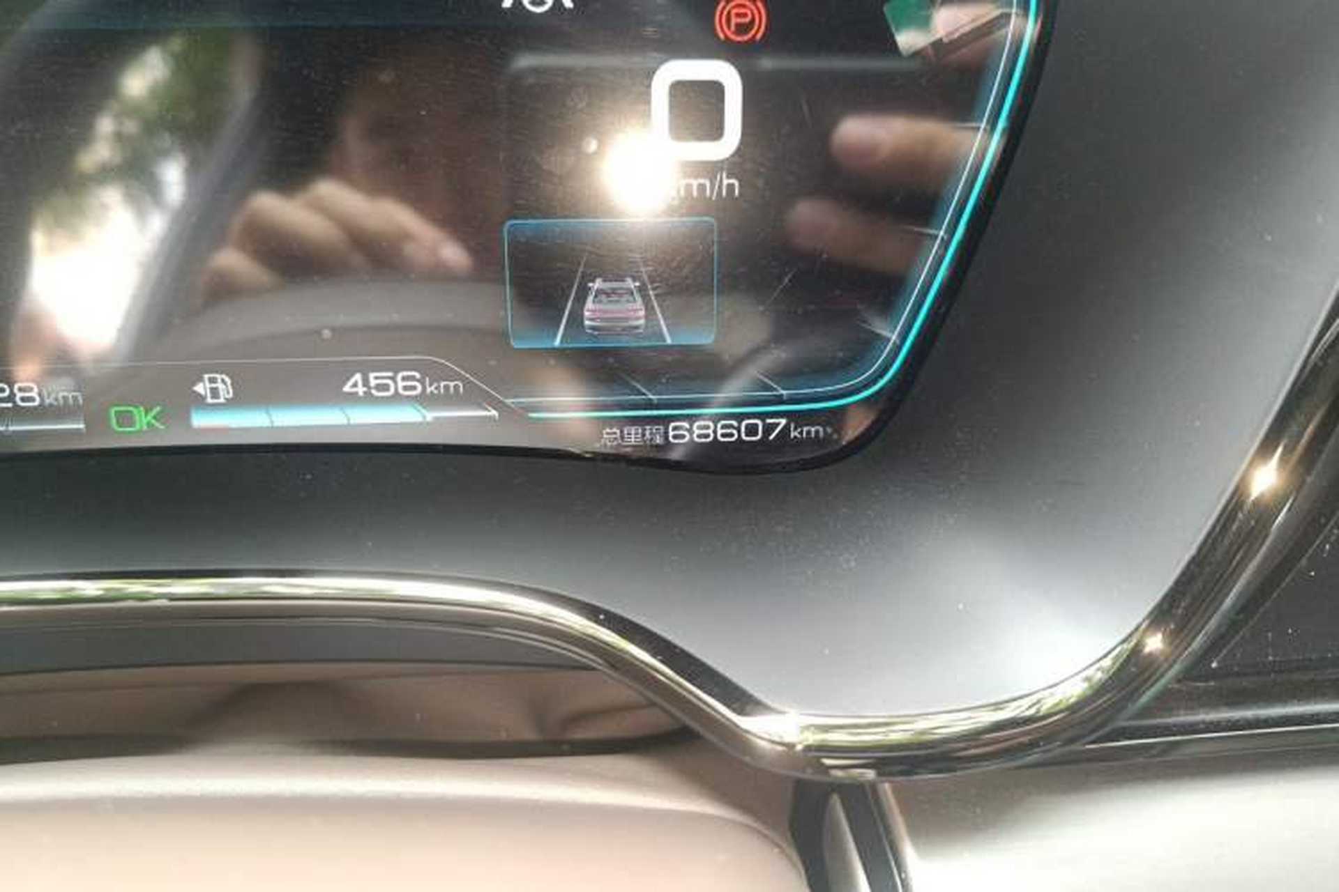 Used BYD Han 2020 DM Four-Wheel Drive Performance Edition Luxury Model Odometer Close Up