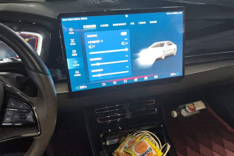 Used BYD Han 2020 EV Long-Range Luxury Model Audio And AC Panel