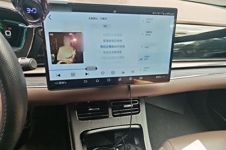 Used BYD Han 2020 EV Four-Wheel Drive High-Performance Flagship Model Audio And AC Panel