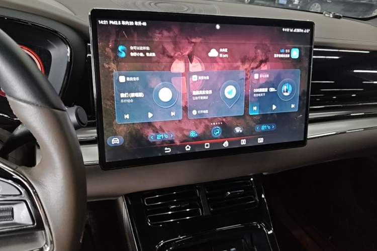 Used BYD Han 2020 EV Long-Range Luxury Model Audio And AC Panel