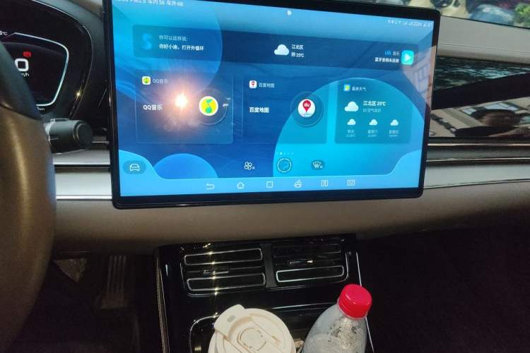 Used BYD Han 2020 EV Long-Range Luxury Model Audio And AC Panel