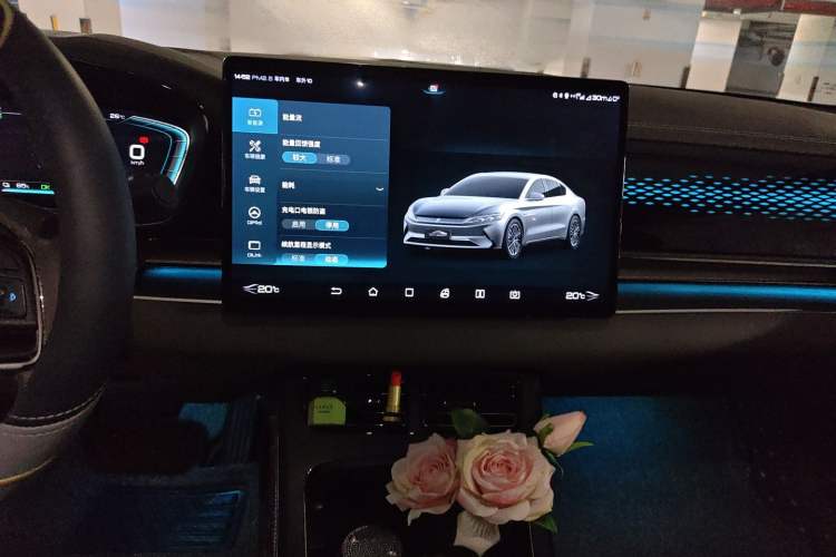 Used BYD Han 2020 EV Long-Range Deluxe Model Audio And AC Panel