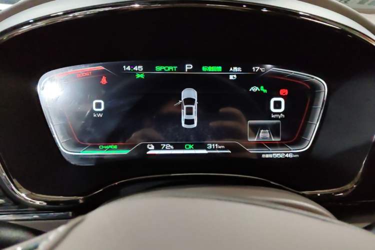 Used BYD Han 2020 EV Four-Wheel Drive High-Performance Flagship Model Instrument Cluster