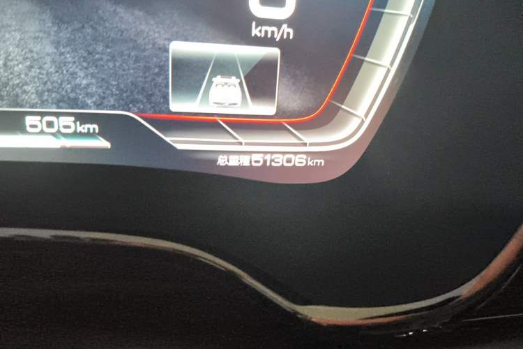 Used BYD Han 2020 EV Long-Range Luxury Model Odometer Close Up