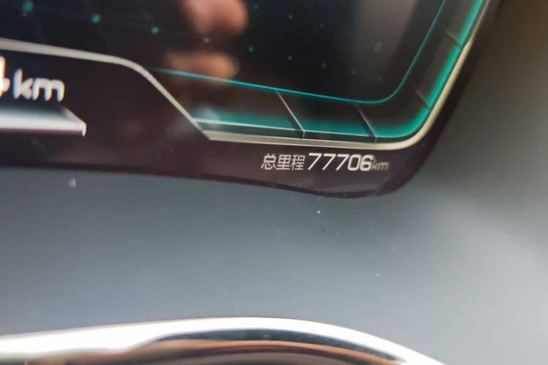 Used BYD Han 2020 EV Long-Range Luxury Model Odometer Close Up