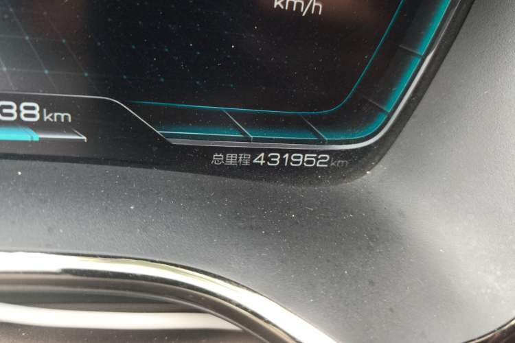 Used BYD Han 2020 EV Long-Range Luxury Model Odometer Close Up