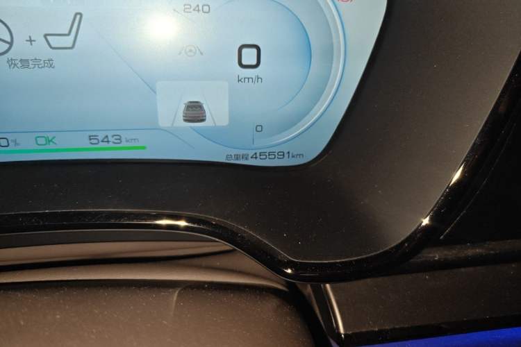 Used BYD Han 2020 EV Four-Wheel Drive High-Performance Flagship Model Odometer Close Up