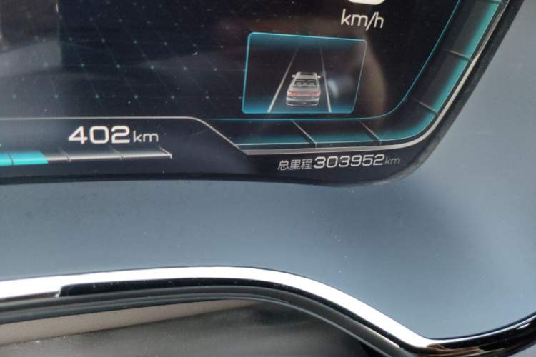 Used BYD Han 2020 EV Long-Range Luxury Model Odometer Close Up