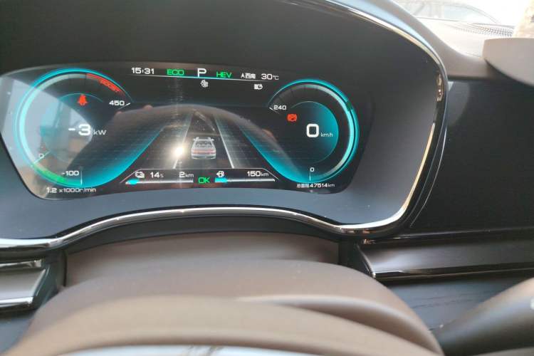 Used BYD Han 2020 DM Four-Wheel Drive Performance Edition Prestige Model Odometer Close Up