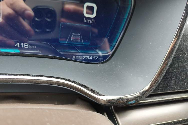 Used BYD Han 2020 EV Long-Range Luxury Model Odometer Close Up