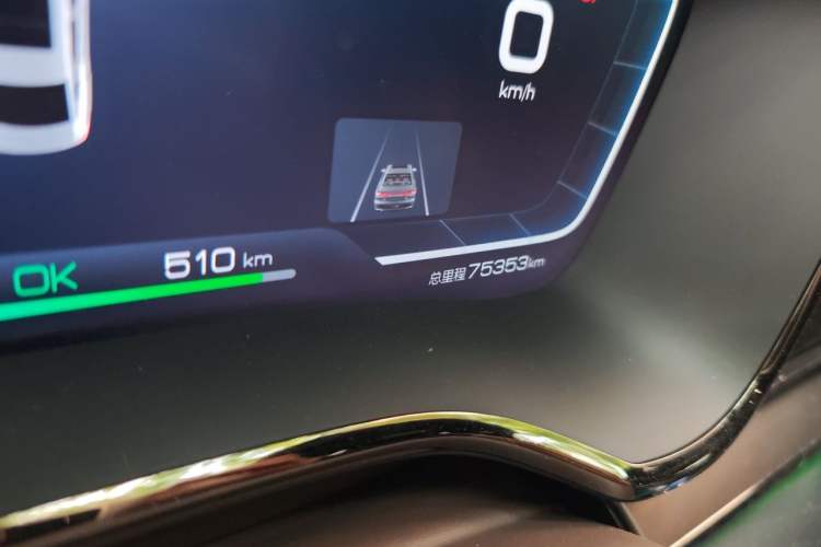 Used BYD Han 2020 EV Four-Wheel Drive High-Performance Flagship Model Odometer Close Up