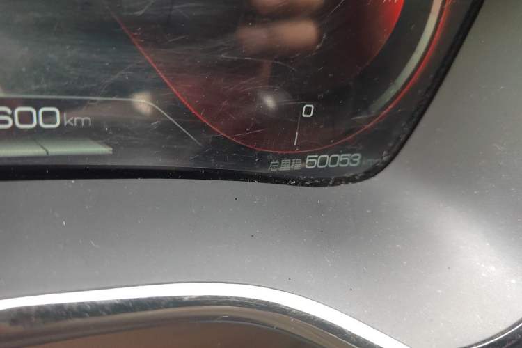 Used BYD Han 2020 EV Long-Range Luxury Model Odometer Close Up
