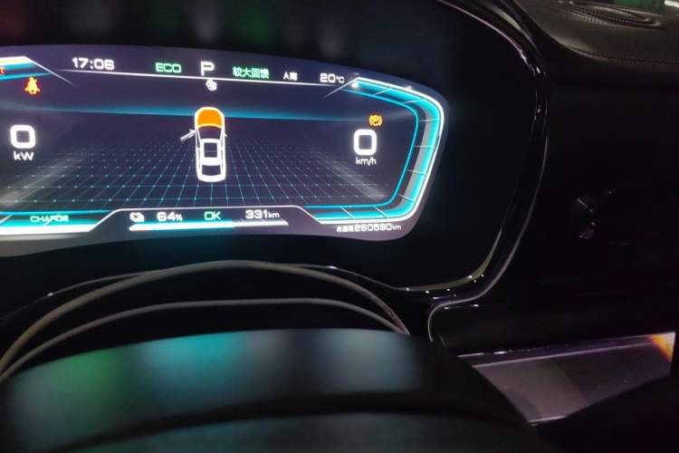 Used BYD Han 2020 EV Long-Range Luxury Model Odometer Close Up