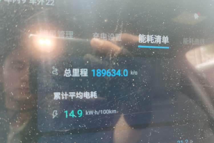 Used BYD Han 2020 EV Long-Range Luxury Model Odometer Close Up