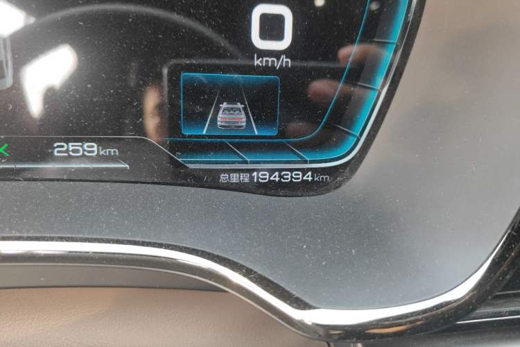 Used BYD Han 2020 EV Long-Range Luxury Model Odometer Close Up