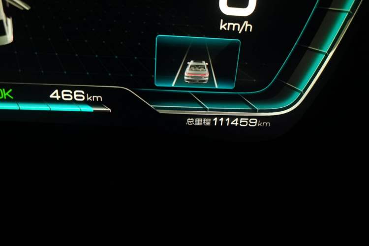 Used BYD Han 2021 EV Standard Range Luxury Model Odometer Close Up
