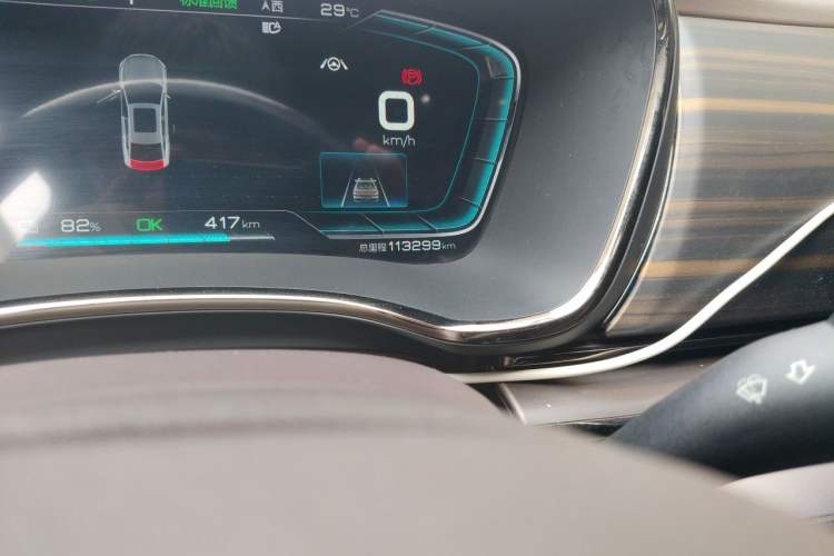 Used BYD Han 2021 EV Standard Range Luxury Model Odometer Close Up