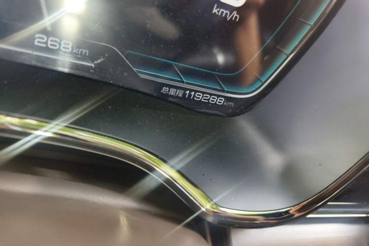 Used BYD Han 2021 EV Standard Range Luxury Model Odometer Close Up