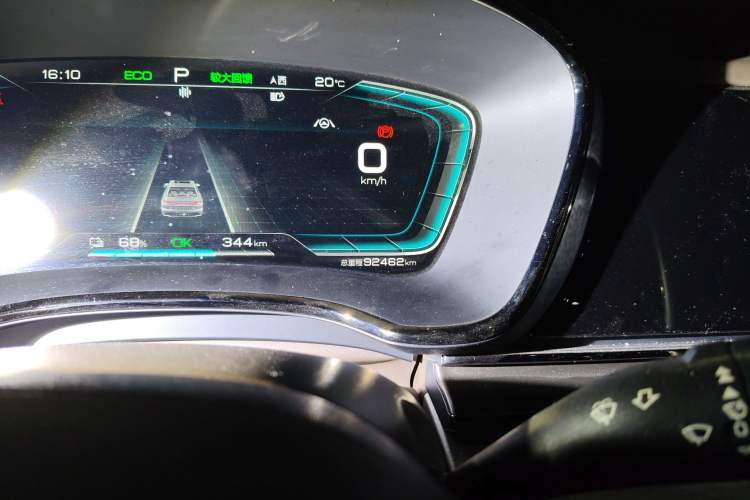 Used BYD Han 2021 EV Standard Range Luxury Model Odometer Close Up