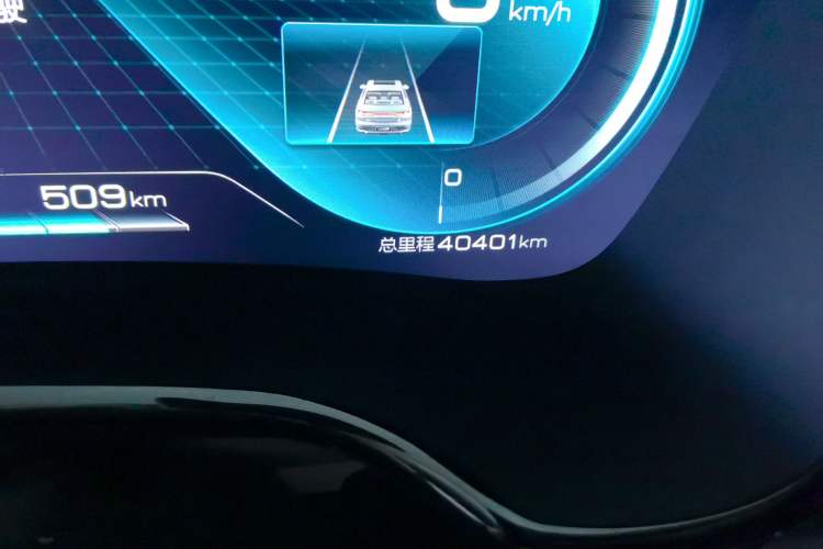 Used BYD Han 2021 EV Standard Range Luxury Model Odometer Close Up