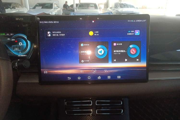 Used BYD Han 2021 EV Standard Range Luxury Model Audio And AC Panel