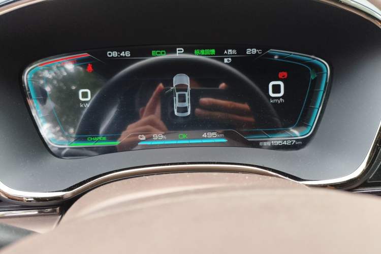 Used BYD Han 2021 EV Standard Range Luxury Model Odometer Close Up