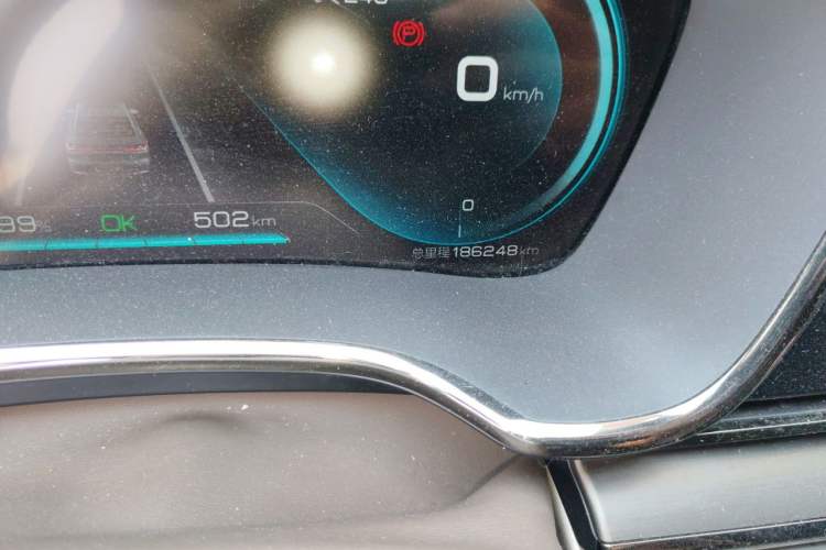 Used BYD Han 2021 EV Standard Range Luxury Model Odometer Close Up