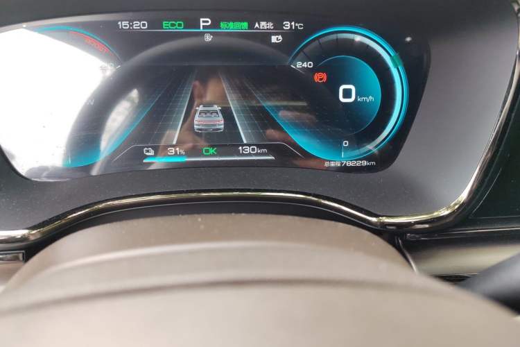 Used BYD Han 2021 EV Standard Range Luxury Model Odometer Close Up