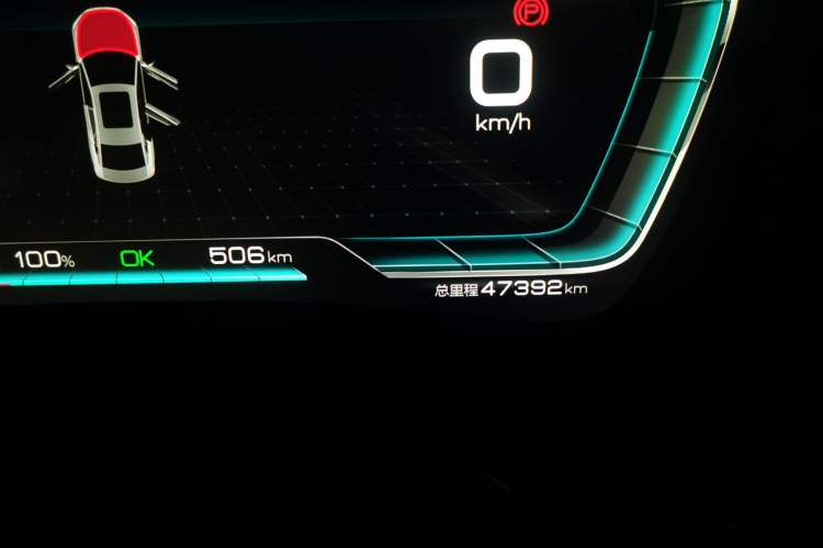 Used BYD Han 2021 EV Standard Range Luxury Model Odometer Close Up