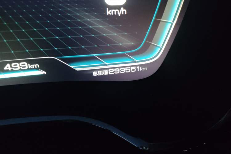 Used BYD Han 2021 EV Standard Range Luxury Model Odometer Close Up