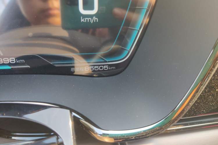 Used BYD Han 2021 EV Standard Range Luxury Model Odometer Close Up
