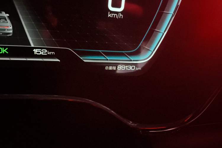 Used BYD Han 2021 EV Standard Range Luxury Model Odometer Close Up