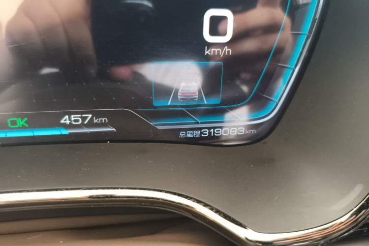 Used BYD Han 2021 EV Standard Range Luxury Model Odometer Close Up