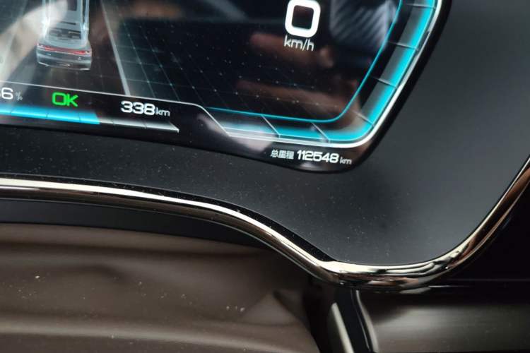 Used BYD Han 2021 EV Standard Range Luxury Model Odometer Close Up