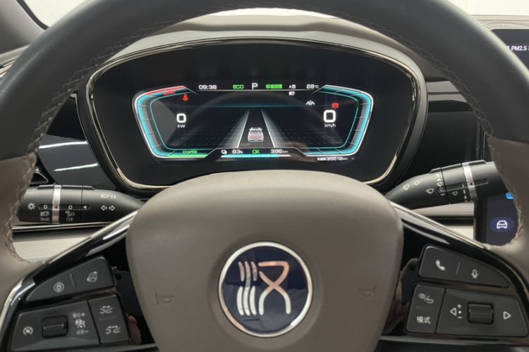 Used BYD Han 2021 EV Standard Range Luxury Model Odometer Close Up