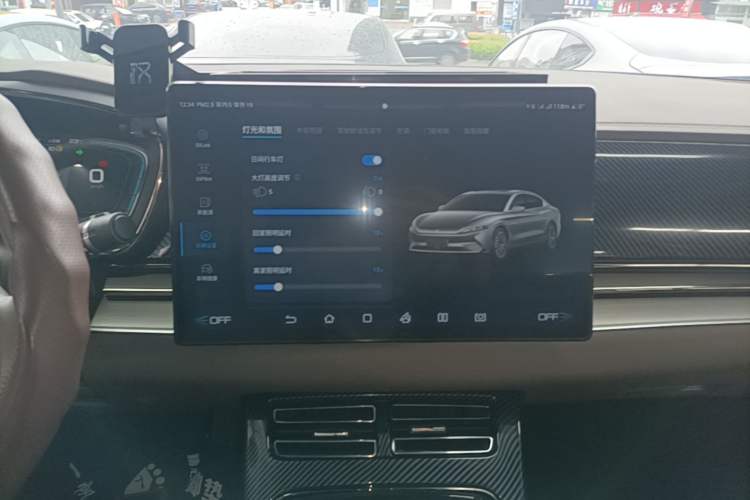 Used BYD Han 2021 EV Standard Range Luxury Model Audio And AC Panel