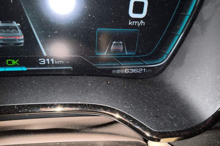 Used BYD Han 2021 EV Standard Range Luxury Model Odometer Close Up