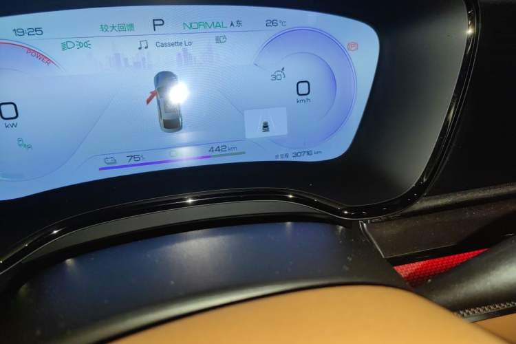 Used BYD Han 2022 EV Genesis Edition 610KM All-Wheel Drive Premium Model Odometer Close Up