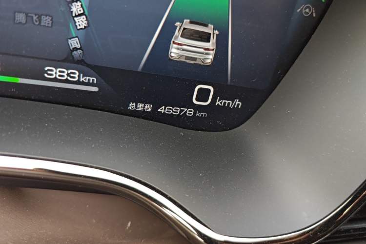 Used BYD Han 2022 DM-i 121KM Luxury Model Odometer Close Up