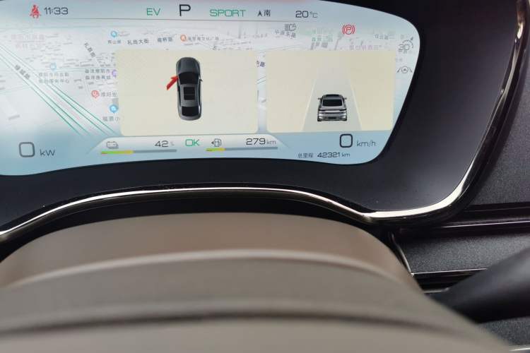 Used BYD Han 2022 DM-i 121KM Prestige Model Odometer Close Up