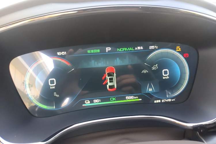 Used BYD Han 2022 EV Genesis Edition 610KM All-Wheel Drive Premium Model Instrument Cluster