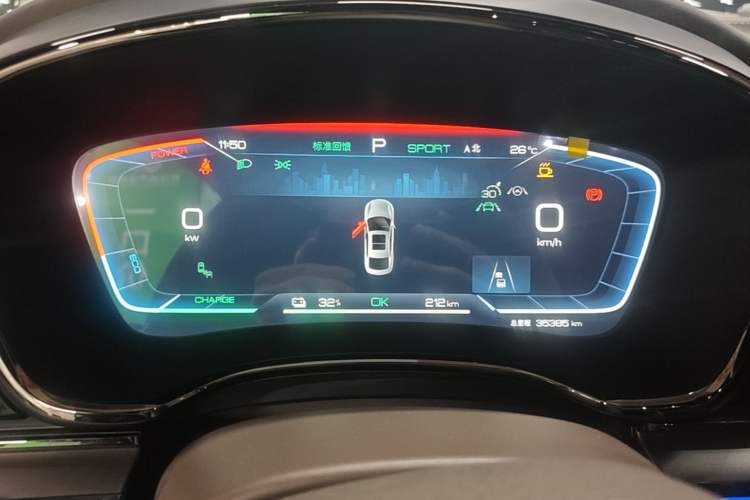 Used BYD Han 2022 EV Genesis Edition 715KM Front-Wheel-Drive Prestige Model Instrument Cluster