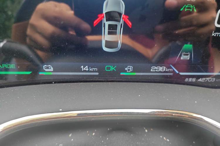 Used BYD Han 2022 DM-i 121KM Luxury Model Odometer Close Up