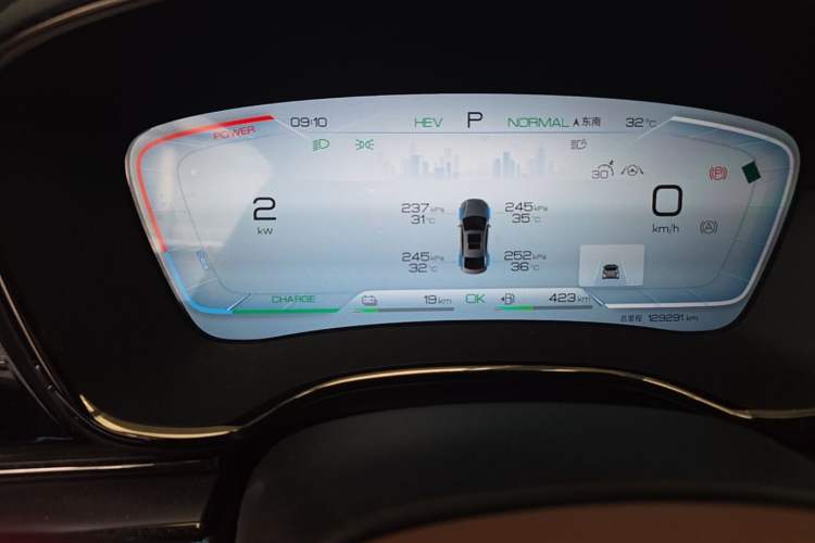 Used BYD Han 2022 DM-i 121KM Luxury Model Odometer Close Up