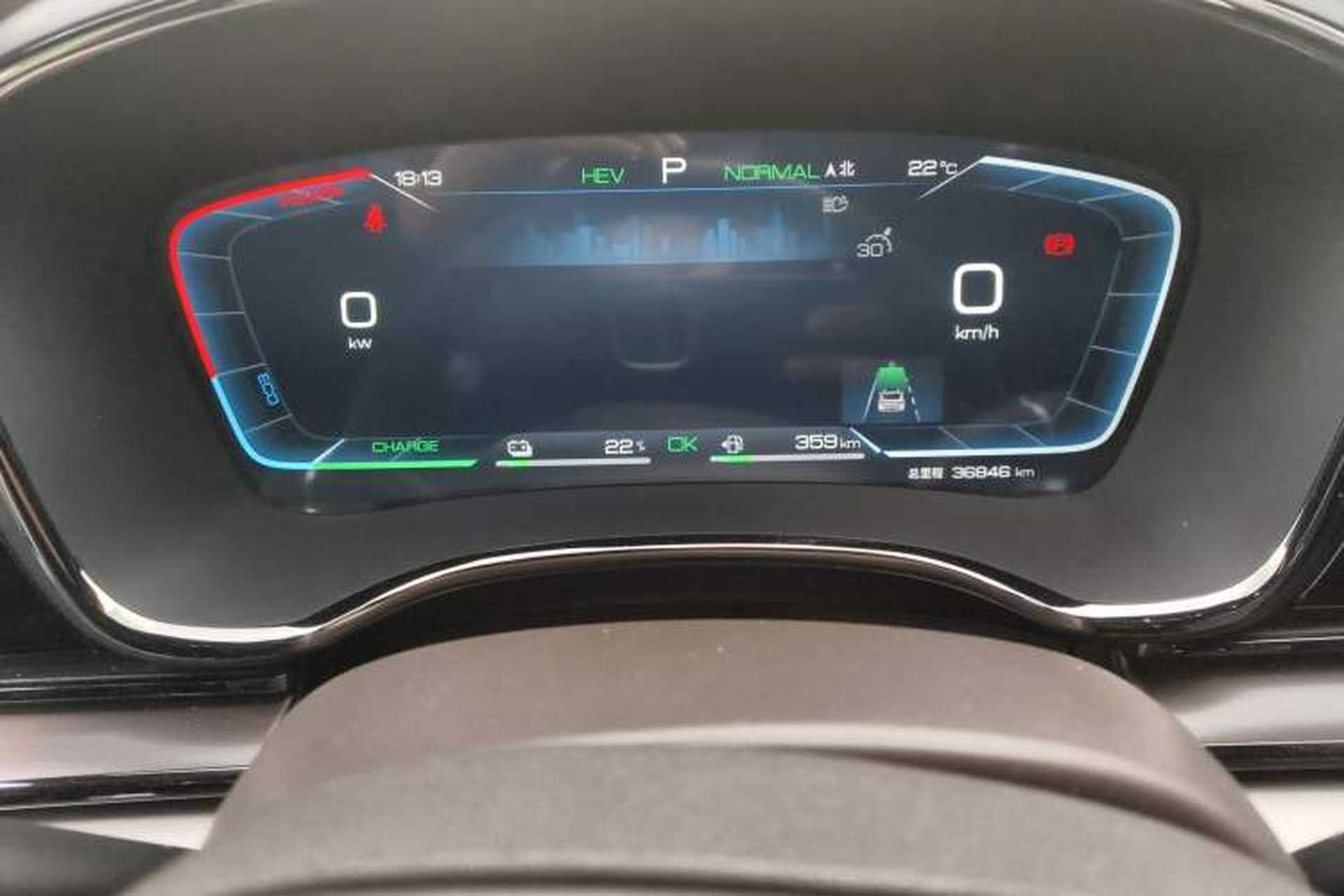 Used BYD Han 2022 DM-i 121KM Prestige Model Odometer Close Up