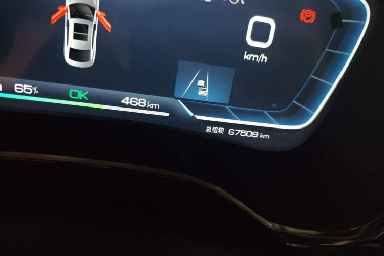 Used BYD Han 2022 EV Genesis Edition 715 km Front-Wheel-Drive Flagship Model Odometer Close Up