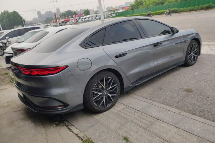 Used BYD Han 2022 EV Genesis Edition 610KM All-Wheel Drive Premium Model Rear Right 45 Deg