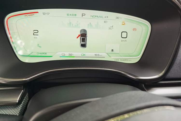Used BYD Han 2022 EV Genesis Edition 610KM All-Wheel Drive Premium Model Odometer Close Up